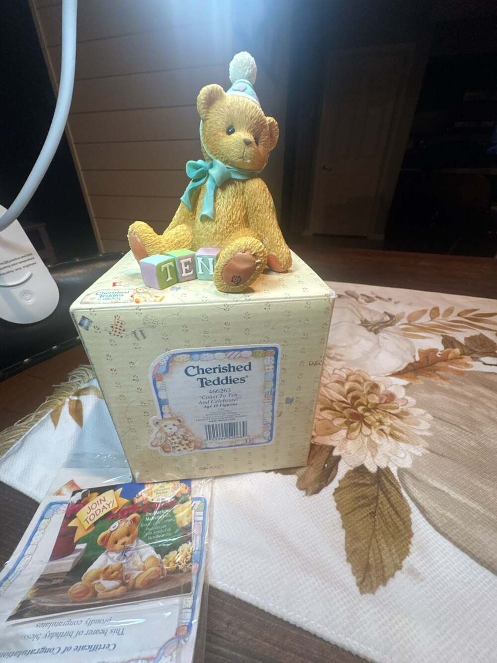 Cherished Teddies “Count to Ten and Celebrate” Birthday Bear With Box